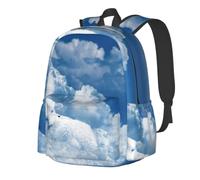 Student Backpack Lightweight Laptop Bag Fits 15.6 Inch School Rucksack | Lamb With A Lion On The Clouds Printed Business Rucksack Work Bag For College Travel Work Men Women