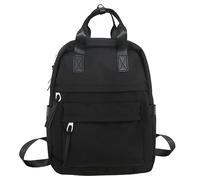 Student Backpack, Solid Color, Versatile Backpack, Large Capacity Travel Bag, Hiking Backpacks Women, black, Einheitsgröße, Rucksack Backpacks