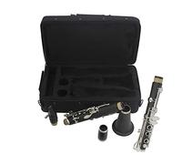 Student Bb Clarinet With Nickel-plated Keys 17 Key Bakelite Nickel Plated Silver Plated Instrument Black Pipe Standard Clarinet Set