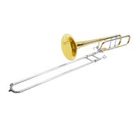 Student Bb Tone Tenor Change Pitch Trombone B Flat To F White Copper Slide Trombone Instrument With Case Trombone for Beginner