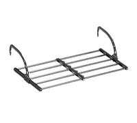 Student Bedroom Side Table - Foldable Extendable Carbon Steel Shelf | Balcony Airer | Indoor Outdoor Airer | Dorm Furniture, Adjustable From 38 to 80 Cm, Little