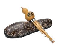 Student Beginner Chinese Traditional Hulusi C Key/B Flat Three-tone Gourd Flute With Storage Case Professional Hulusi (Color : B flat)