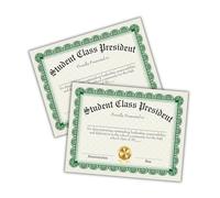 Student Class President Certificate 6pk on Linen 8.5x11” STUCO End of The Year Leadership Student Government Vice Recognition Honor Body