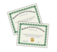 Student Council Certificate of Membership 30pk 8.5x11” STUCO Officers Government High School Leadership Committee Recognition Vice Secretary