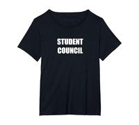 Student Council T-Shirt, Women's Plus, Black, 4X