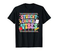 Student Council Vibes Retro Groovy Back to School 2027 Value Graphic T-Shirt