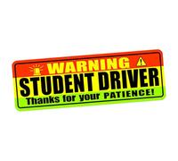 Student Driver Car Sticker, Learning Driver Sign for Car, Reflective Safety Magnet Warning for New Learners, Reusable, Warning Rookie Driver Car Sticker, Removable for Car and Fen
