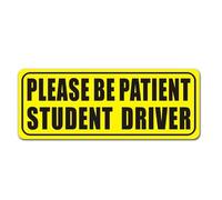 Student Driver Magnet for Car - Removable 9x4 Inch Student Signs | 'Please Be Patient' Safety Sticker, Reflective and Magnetic Warning Magnet