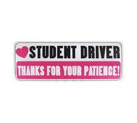 Student Driver,New Student Driver Magnet for Car, Reflective Magnetic Stickers for Car Beginner Drivers, Thank You for Patience, Reusable Signs, Vehicle Nu
