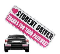 Student Driver Sticker Magnet for Car, Driver Car Magnet in Training - Reflective Magnetic Reflective Stickers for Novice Drivers,Thank You for Your Patience Seña
