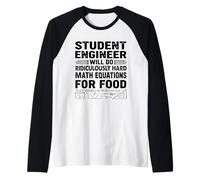 Student Engineer Will Do Ridiculously Hard Math Engineering Raglan Baseball Tee