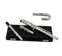 Student Flute 16 Holes Curved Headjoint C Tone Off Set G Key Italian Pad Flute With Storage Case Flute for Beginner
