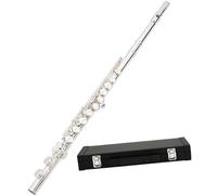 student flute Beginner's Flute Professional Playing Nickel-plated Silver-plated White Copper C Key (Color : 100)