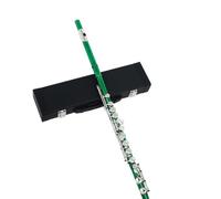 student flute Cross Flute 16 Holes Closed Hole Green Transverse Flute C Tone Cupronickel Woodwind Musical Parts Accessories