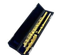 student flute Flute C Tune 17 Holes Open Keys Gold Plated Engraved Keys Woodwind Instruments With Case