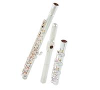 student flute Flute Instrument Silver Mouthpiece 17-hole Opening B-tail French Keys Professional General Examination (Color : 25)