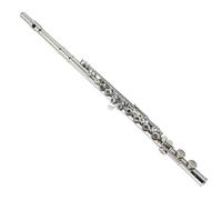 student flute Left-handed 16-hole C Key Flute Closed Holes Nickel-plated Backhand Professional Woodwind Musical Instrument