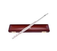 student flute Woodwind Instruments Flute Silver Plated 17 Keys Flute Open Hole Flute Musical Instrument (Color : 795)