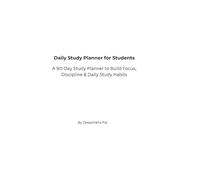Student Focus System: A 90-Day Study Discipline Plan