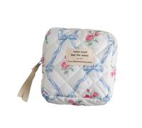 Student Girl Make Up Case Sweet Bow Photocard Storage Bag Portable Keychain Coin Bag Cute Mini Stuff Bags