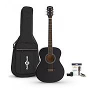 Student Left Handed Acoustic Guitar & Accessory Pack by Gear4music Black