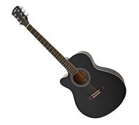 Student Left Handed Acoustic Guitar by Gear4music Black
