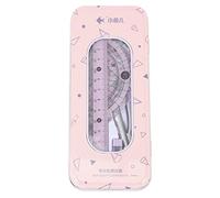 Student Math Geometry Tool Set Student Ruler Compass and Protractor Kit Student Stationery for Drawing School Supplies (Pink)