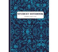 Student Notebook for College Students | Lined Notebook 8.5x11 | 120 Pages | Elegant Sky Blue Floral Cover: Elegant Lined Notebook for College Students