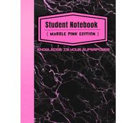 Student Notebook Marble Pink Edition: College Ruled Lined Notebook | 8.5 x 11 Inch | 120 Pages | Index, Date & Page Number Headers | Decorative Corner Art Design for Girls