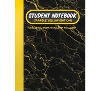 Student Notebook: Yellow Marble Edition | College Ruled Lined Notebook | 8.5 x 11 Inch | 120 Pages | Interior with Index & Date and page No Header for School and College