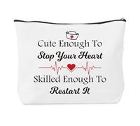 Student Nurse Gifts for Women Her Funny Nurses Day Gift Nursing Paramedic Leaving Graduation Gifts for Nurses Week Women Passing Exams,Retirement Birthday Present for Nurse Accessories Makeup Bag