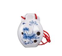 student ocarina Ocarina 6-hole SC High-pitched C-tune Blue And White Ocarina Mini Ocarina With Sheet Music (Color : 2)