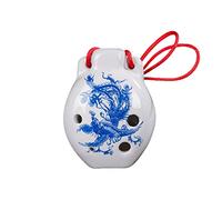 student ocarina Ocarina 6-hole SC High-pitched C-tune Blue And White Ocarina Mini Ocarina With Sheet Music (Color : 1)