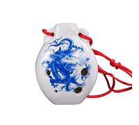 student ocarina Ocarina 6-hole SC High-pitched C-tune Blue And White Ocarina Mini Ocarina With Sheet Music (Color : 4)