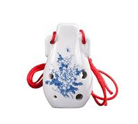 student ocarina Ocarina 6-hole SC High-pitched C-tune Blue And White Ocarina Mini Ocarina With Sheet Music (Color : 11)