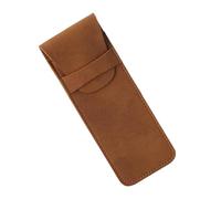 Student Pencil Bag Pencil Case Leather Pen Bag for Organizing School Supplies Simple Pen Case Retro Organizers Box, Brown