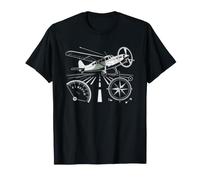 Student Pilot Cockpit Instruments Learning Flying Art T-Shirt