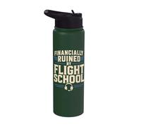 Student Pilot First Solo Flight Pilot in Training Gift Stainless Steel Insulated Water Bottle