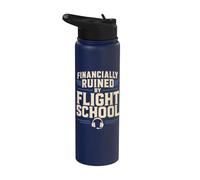 Student Pilot First Solo Flight Pilot in Training Gift Stainless Steel Insulated Water Bottle