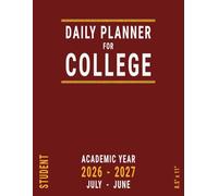 Student Planner 2026-2027 College 8.5" x 11": Large, One Page per Day with Hourly Times for University and Homework , Academic Year 26-27 ,Women Girls, Red