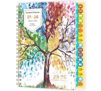 Student planner - Academic Diary 2025-2026 from Aug. 2025 to Jul. 2026, Diary 2025-2026 for Stuedent with Stickers, Molnthly Tabs & Detachable ruler, 21.5 * 15.5 cm