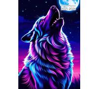 Student Planner kids A5: Boys and Girls - Cute Wolf Cover - Daily Weekly And Monthly - Small Size 5.8 x 8.3 - Dated - Academic School Year - For ... - Homework - Assignment - Non Spiral.