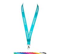 Student Printed Lanyard Neck Strap with Metal Clip, Plastic Safety Breakaway, Teal by Rolseley® ltd