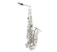 student saxophone Alto Saxophone Eb E Flat Brass Lacquered Gold Blue Sax With Case Gloves Woodwind Musical Instrument Accessories (Color : Silver)