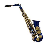 student saxophone Alto Saxophone In E Flat Blue Body Golden Key Saxophone