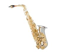 student saxophone Alto Saxophone In E Flat For Beginners To Take The Test To Play Saxophone White Bronze