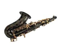student saxophone Black Bb Music Instrument Golden Key Curved Treble Saxophone