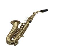 student saxophone Brass Golden Carve Pattern Bb Bend Treble Saxophone Sax White Buttons Wind Instrument