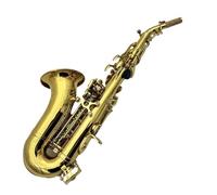 student saxophone Curved Treble Saxophone B Flat Brass Plated Professional Woodwind With Case Accessories (Color : Lavender)