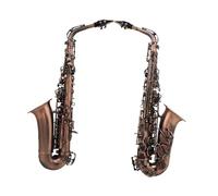 student saxophone Eb E-flat Alto Saxophone Professional Red Bronze Bend Sax Key Carve Pattern With Case Gloves Brush Sax Accessory